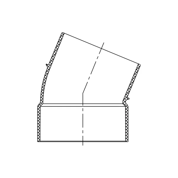 Technical line drawing of a cleanout Tee, Hub by Hub by female thread, PVC SDR 35 sewer fitting