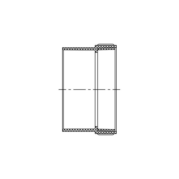 Technical line drawing of a female Adapter, female thread by Hub, PVC SDR 35 sewer fitting