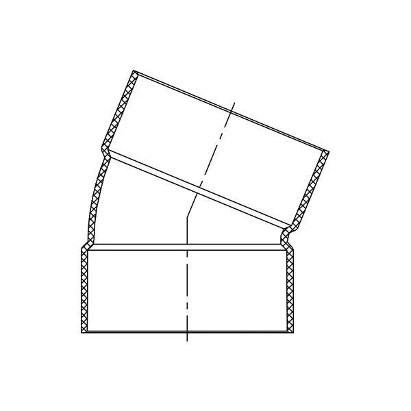 Technical line drawing of a reducing Tee, All Hub, PVC SDR 35 sewer fitting
